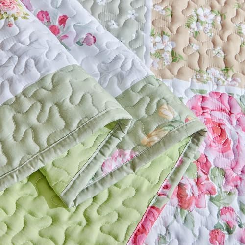 UOZZI Patchwork Quilt Set 3PC Queen Size Reversible