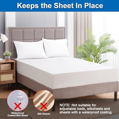 Lizemqqi Sheet Fasteners 2 Set Non-Slip Light Grey