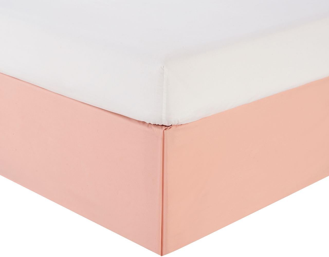 Cal King Wrinkle Resistant Drop Pleated Microfiber Bed Skirt Pink