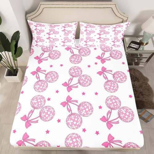 Feelyou Pink Disco Mirror Ball Sheet Set King Size