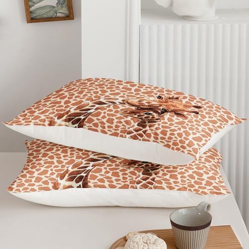 QOOMO Cartoon Giraffe Comforter Set Queen Size