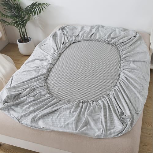 FADFAY Black Plaid Twin XL Deep Pocket Sheet Set with 2 Pillowcases