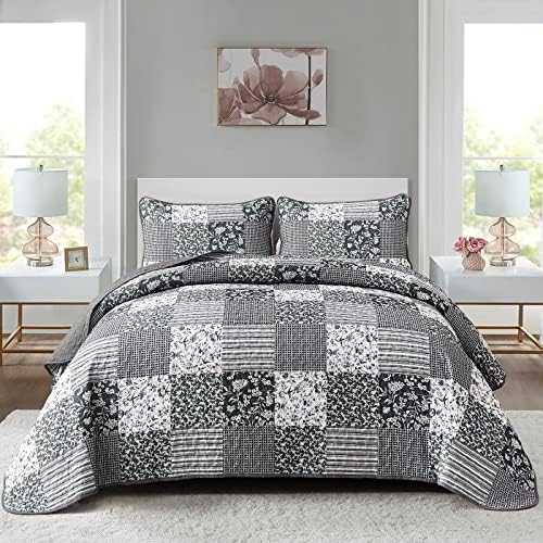 Mybedsoul Plaid Patchwork Quilt Set California King