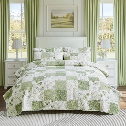 VIVILINEN Oversized King Size Reversible Quilt Set