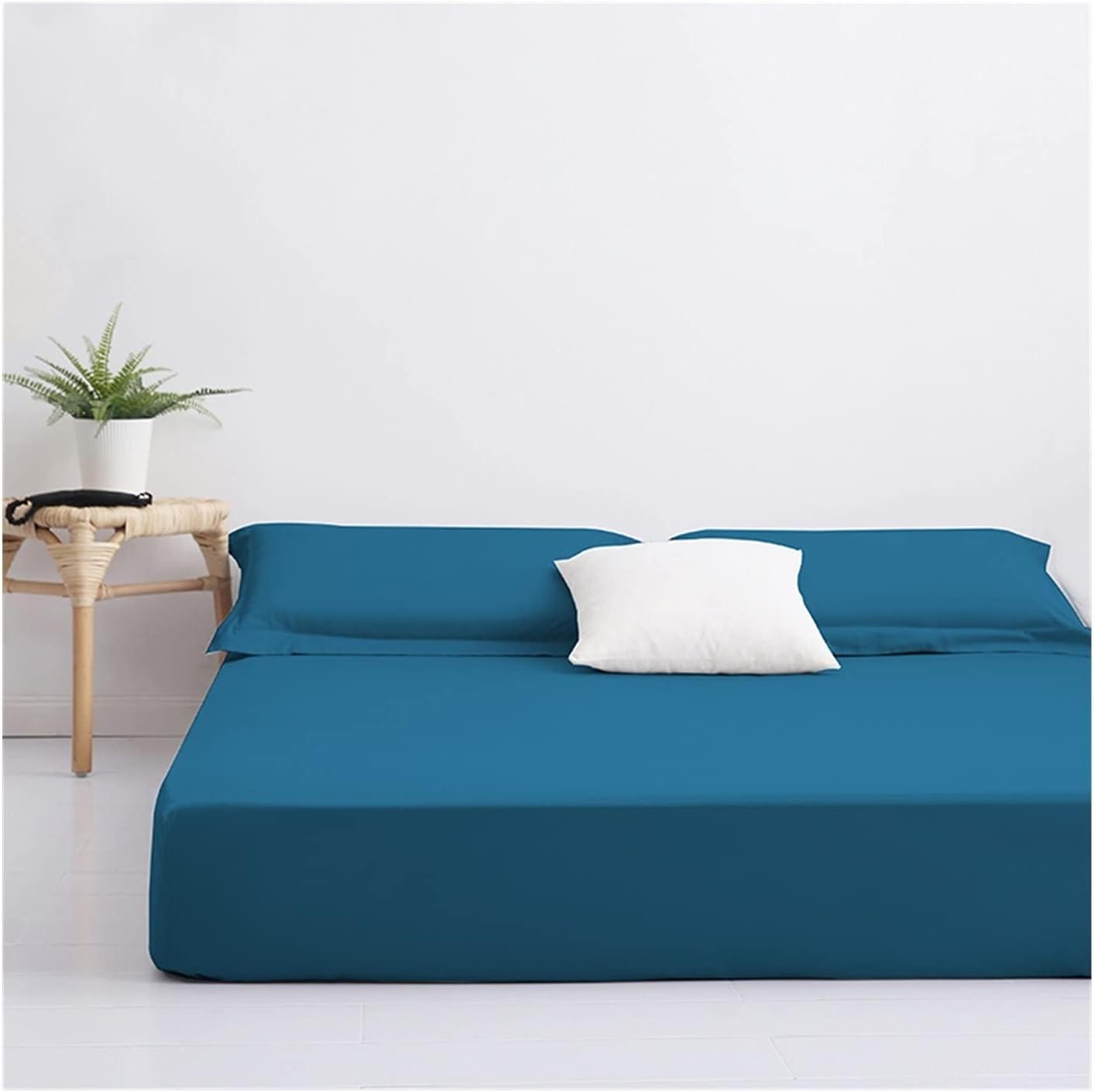MZP Soft Cotton Twin Fitted Sheet 120x190cm Blue