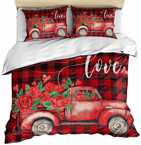 ZOE GARDEN Valentines Queen Duvet Set 3 Piece