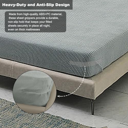 Sheet Lock for Fitted Sheets 4PCS Slumber Lock Holders