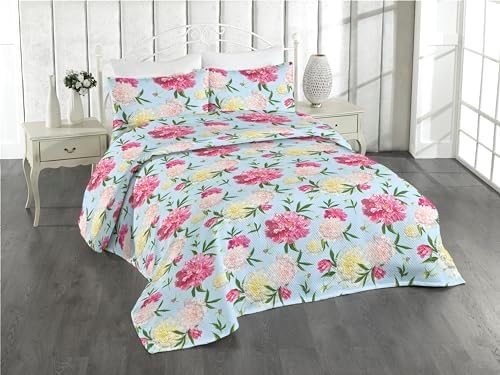 Ambesonne Floral Bedspread Set Queen Size