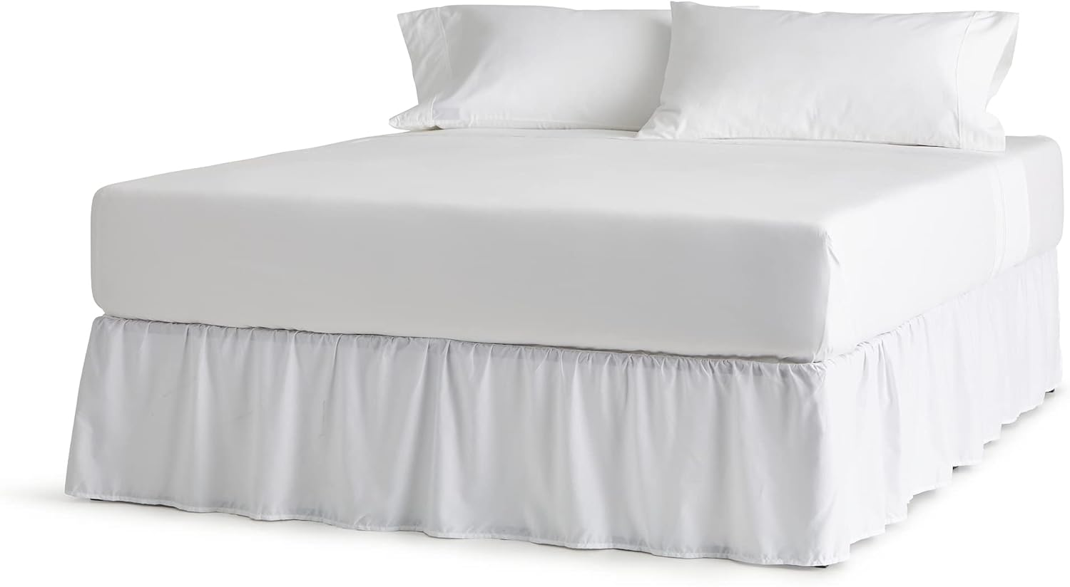 Linenspa 14 Inch Microfiber Ruffle Bed Skirt - Wrinkle Resistant