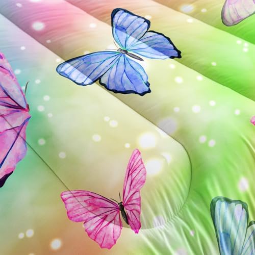 Smell Sunshine Watercolor Butterfly Comforter Set