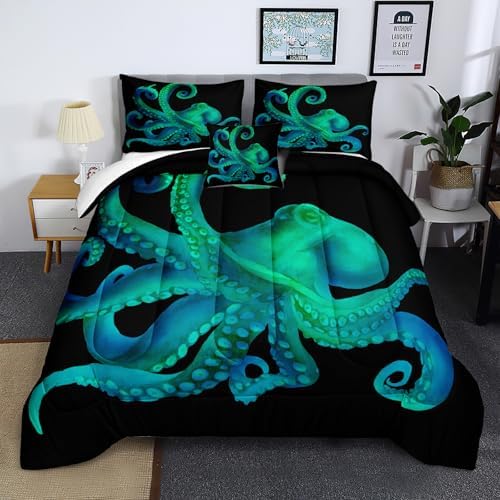 Bedbay Ocean Octopus Queen Comforter Set