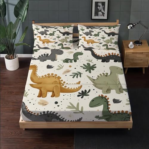 OmErsa Twin XL Dinosaur Bedding Set