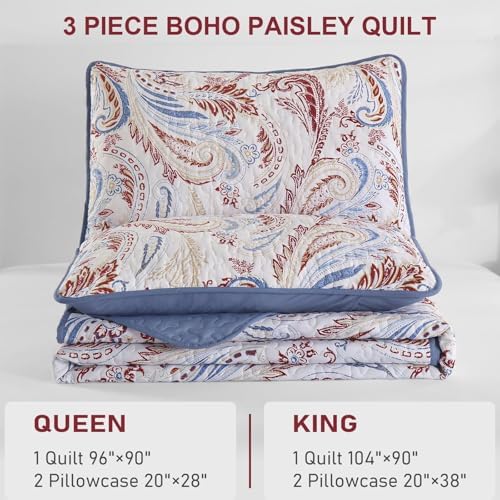 WONGS BEDDING Boho Quilt Set King Size