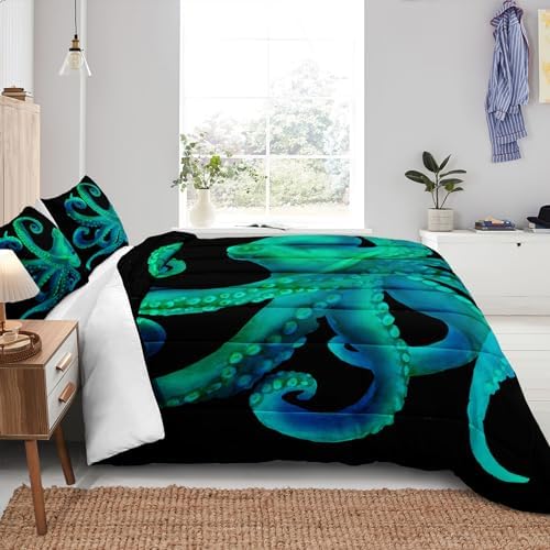 Bedbay Ocean Octopus Queen Comforter Set
