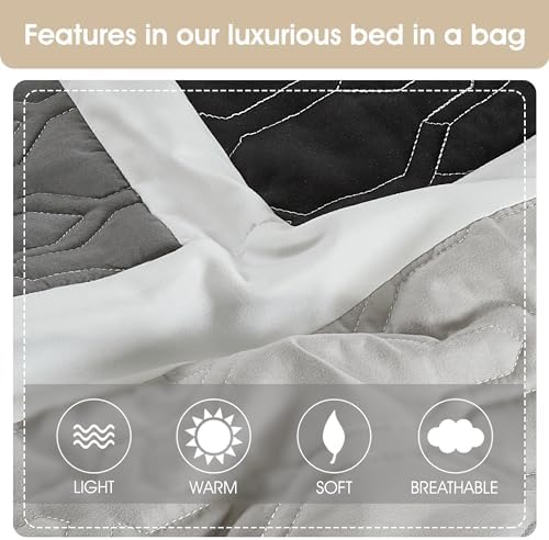 Stratford Park Black and Grey California King Comforter Set