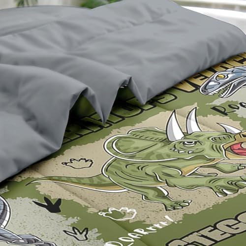 Pamnest Comforter Set Queen Size Dinosaur Cartoon