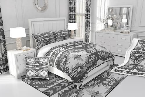 Feelyou Grey Geometric Kids Sheet Set King Size