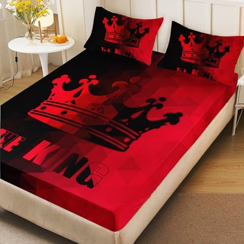 HOSIMA King Crown Bedding Set for Kids