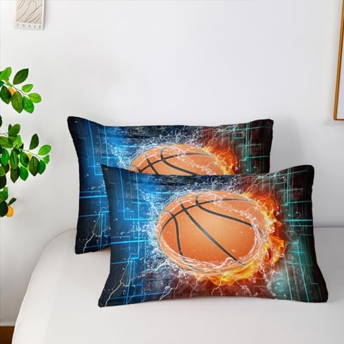 Nttopship Basketball Boys 3-Piece Comforter Set