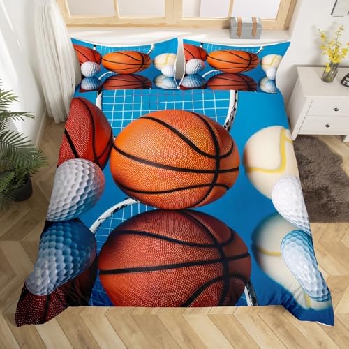 Erosebridal Boys Basketball Duvet Cover Set