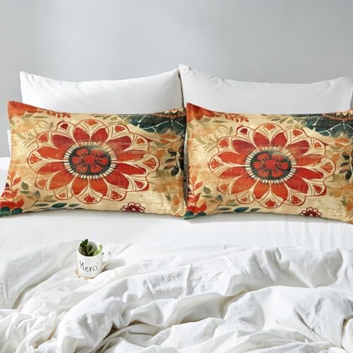 Erosebridal Bohemian Groovy King Size Sheet Set