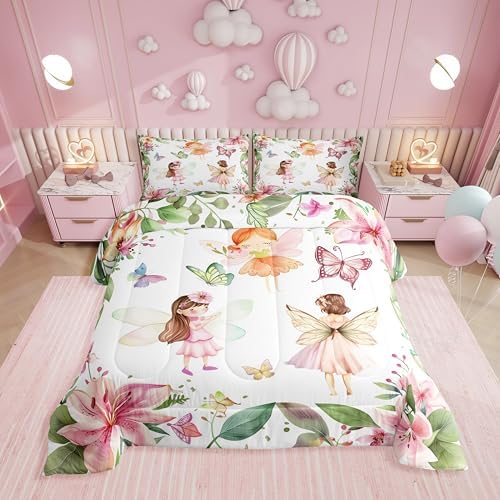 Erosebridal Fairy Garden Queen Comforter Set