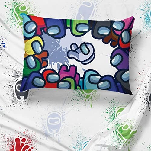 Jay Franco Among Us Space Splatter 5 Piece Queen Bed Set 1
