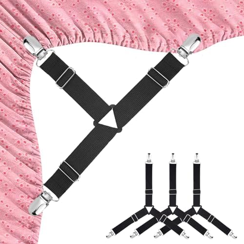 BEADNOVA Adjustable Bed Sheet Straps 4Pcs