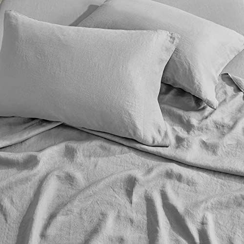 Levtex Home Linen Sheet Set Twin XL Light Grey