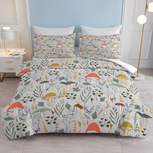 SOULZZZ Mushroom Comforter Set 3 Piece California King