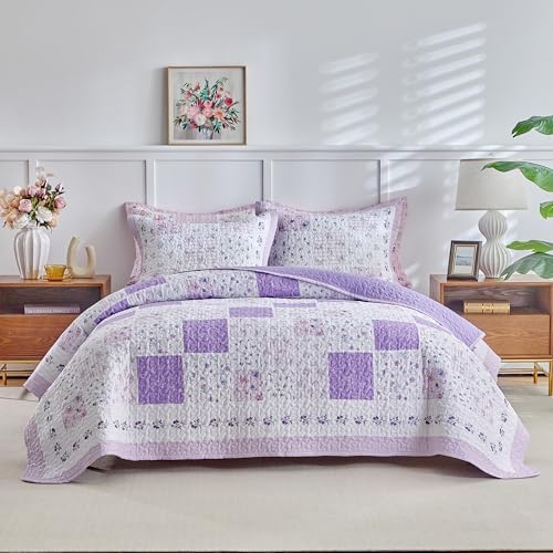 UOZZI Patchwork Quilt Set King Size 3PC