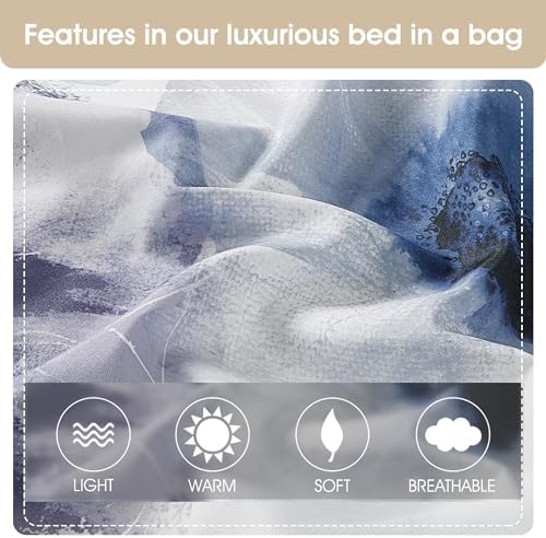 Grand Avenue Blue Purple Comforter Set 7 Piece