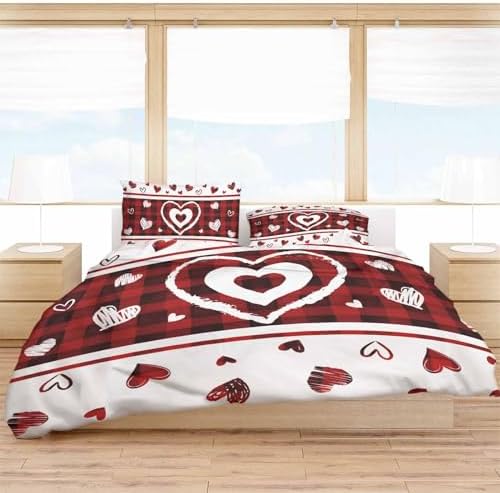 ZOE GARDEN Valentines Day Cal King Duvet Cover Set