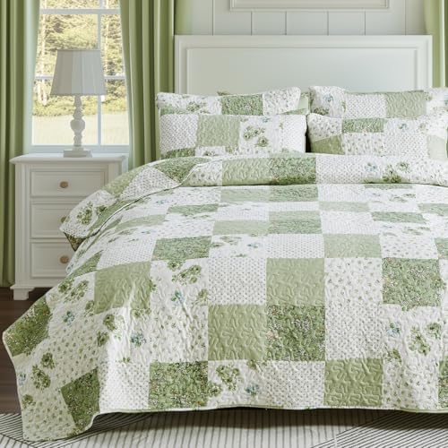 VIVILINEN Oversized King Size Reversible Quilt Set