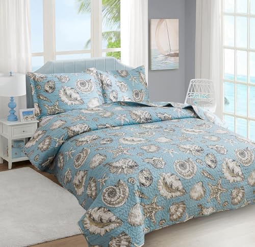 Ycosy Ocean Themed Quilt Set King Size