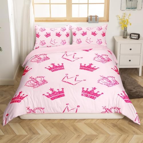 Castle Fairy Cartoon Crown Graffiti Duvet Cover Set