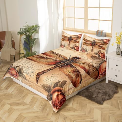 Manfei Dragonfly Duvet Cover Set Twin Size