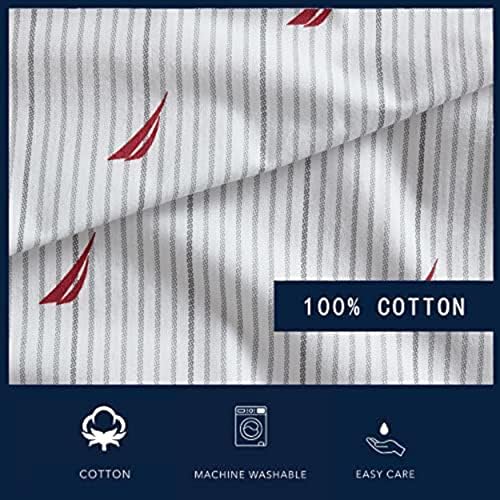 Nautica Twin Sheets Cotton Percale Bedding Set