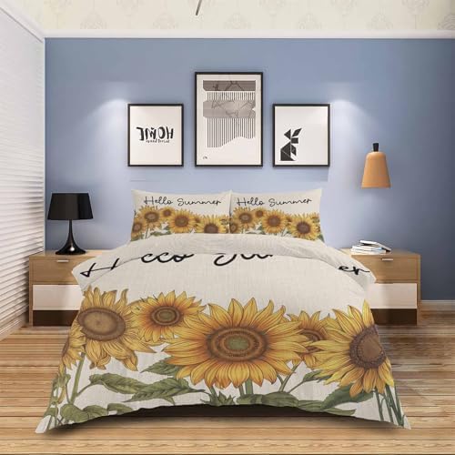 HelloWink King Size Duvet Cover 3 Piece Bedding Set