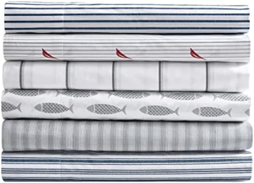 Nautica Twin Sheets Cotton Percale Bedding Set