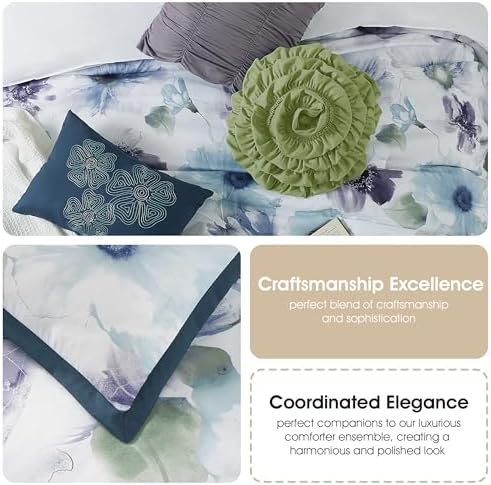 Grand Avenue Blue Purple Comforter Set 7 Piece