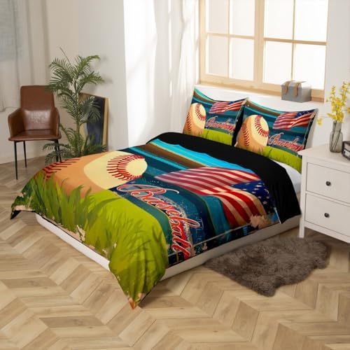 Erosebridal Baseball Bedding Set for Kids