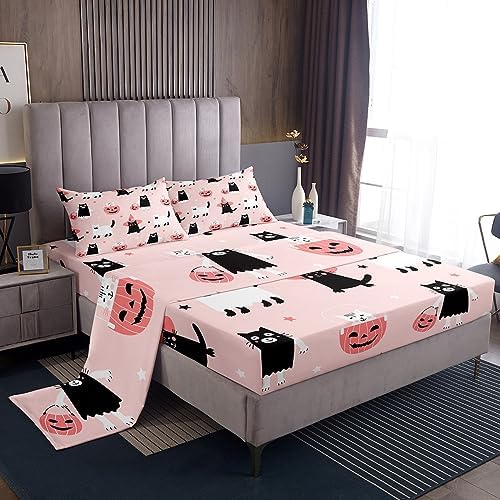Erosebridal Kids Ghost Cats Halloween Sheet Set