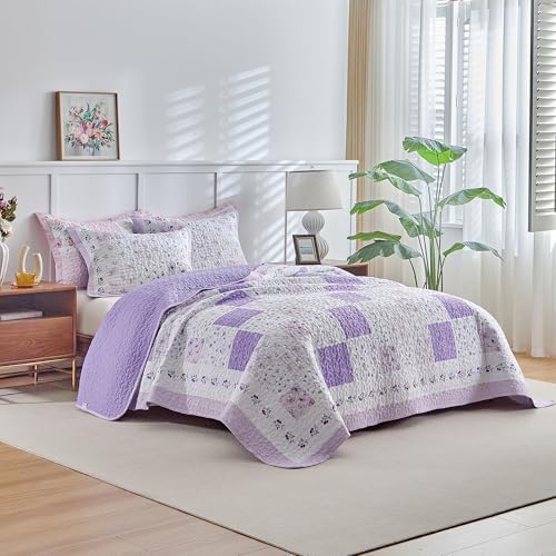 UOZZI Patchwork Quilt Set King Size 3PC