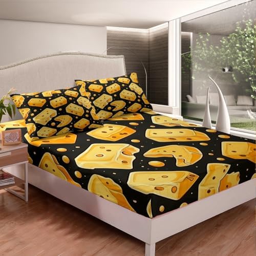 Feelyou Cheese Bed Sheet Set King Size