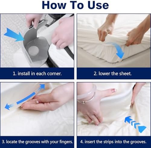 SUERAN 4PCS Bed Sheet Holder for Corners