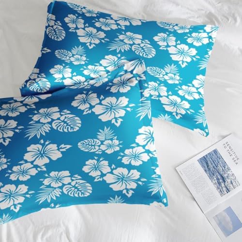 Pamnest King Size Microfiber Sheet Set with Hibiscus Pattern