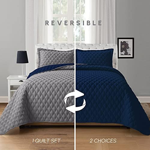 Elegant Comfort 3-Piece Reversible Quilt Set