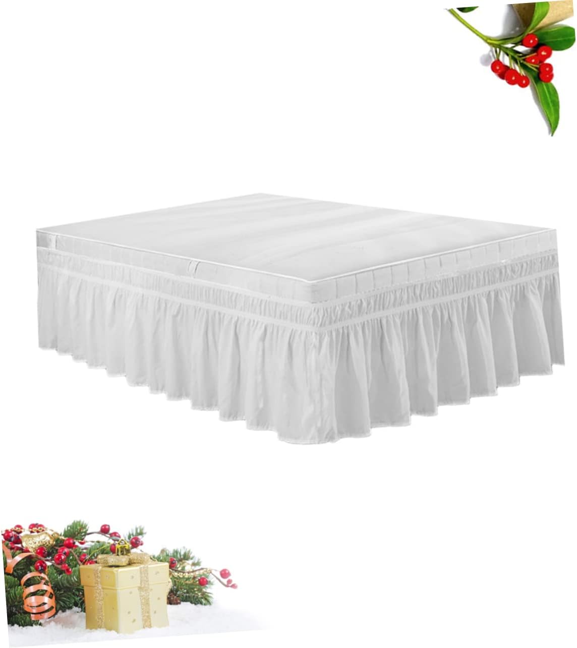 BESTOYARD Elastic Dust Ruffle for Full Bed Coverage