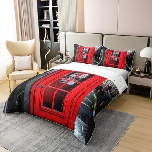 Feelyou London Themed Cotton Duvet Cover Set for Kids